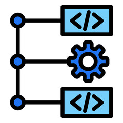 Coding Icon Isolated on Transparent Background. Programming and Software Development Vector Illustration for Web, App, and Technology Design