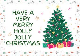 Merry Christmas wishes card- Cute Merry Christmas Card