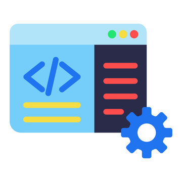 Coding Icon Isolated on Transparent Background. Programming and Software Development Vector Illustration for Web, App, and Technology Design