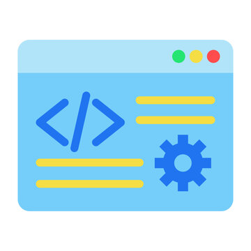 Coding Icon Isolated on Transparent Background. Programming and Software Development Vector Illustration for Web, App, and Technology Design