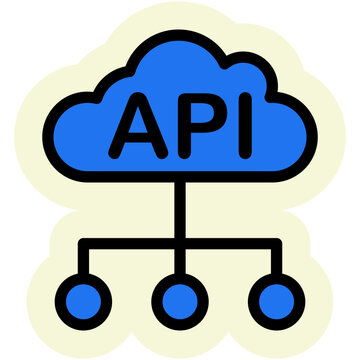 API Icon Isolated on Transparent Background. Programming and Software Development Vector Illustration for Web, App, and Technology Design