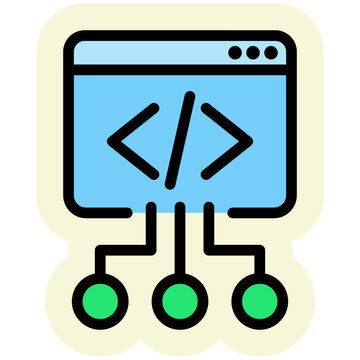 Coding Icon Isolated on Transparent Background. Programming and Software Development Vector Illustration for Web, App, and Technology Design