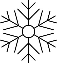 Snowflake snow freeze winter thin line outline icon. Snowflakes thin line icon set. Snowflake Simple illustration