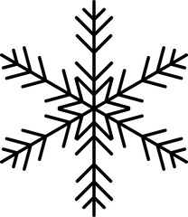 Snowflake snow freeze winter thin line outline icon. Snowflakes thin line icon set. Snowflake Simple illustration