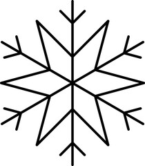 Snowflake snow freeze winter thin line outline icon. Snowflakes thin line icon set. Snowflake Simple illustration