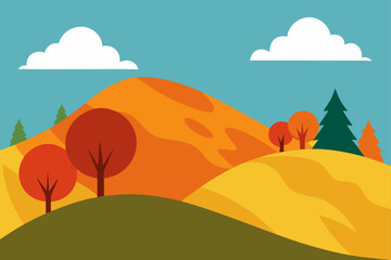 Autumn Hillside View