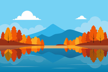 Autumn Lake Reflection