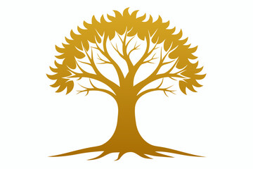 Golden Tree Silhouette