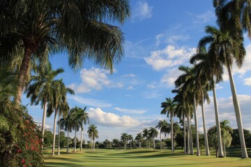 Miami Golf Course under Blue Skies - Stunning Beauty in Florida