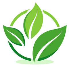 Naklejka premium green leaf logo