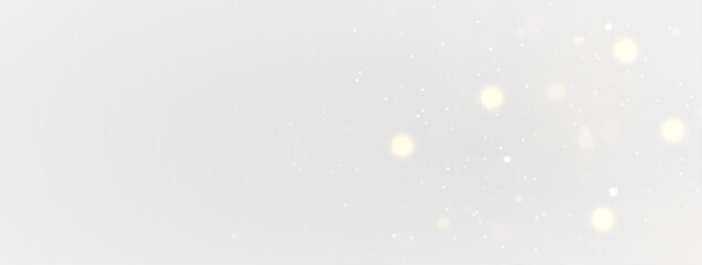 Christmas dust glowing bokeh confetti light and glitter texture overlay for your design. Festive sparkling gold dust png. Holiday powder dust for cards, invitations, banners.