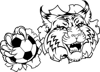Wildcat Bobcat Soccer Football Animal Team Mascot