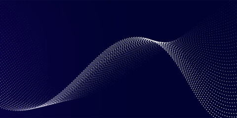 Purple background with many glowing particles. Information digital modern particles line dot simple art good