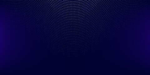 Obraz premium Purple background with many glowing particles. Information digital modern particles line