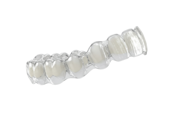 Isolated Invisalign aligner for teeth, clear dental retainer braces for orthodontic treatment