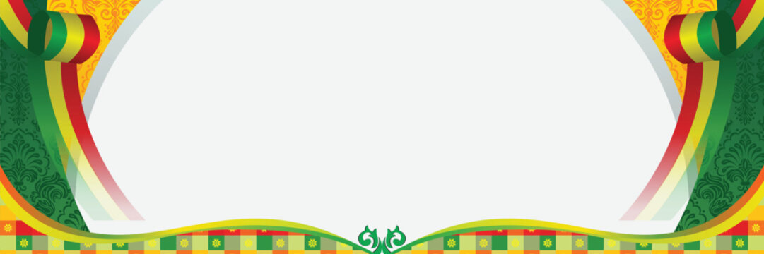 Riau Malayu motif banner background color white