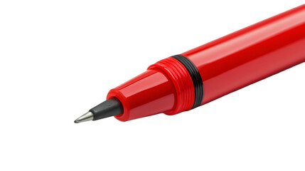 Close up of a red marker with a black tip for design work