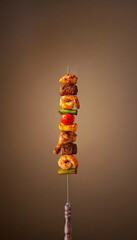 꼬치, 꼬치구이, 술안주, 소풍, 야외 음식, 길거리 음식, 먹을것, 성탄, 야채, 굽다, 바베큐, 고기꼬치