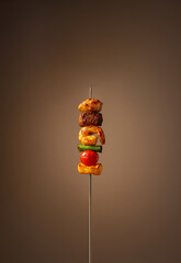 꼬치, 꼬치구이, 술안주, 소풍, 야외 음식, 길거리 음식, 먹을것, 성탄, 야채, 굽다, 바베큐, 고기꼬치