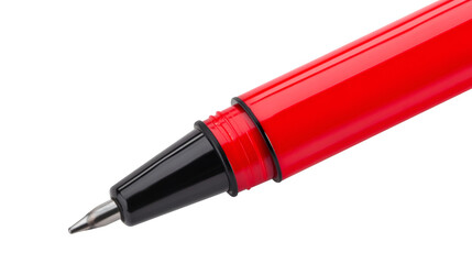 Close up of a red marker with a black tip for creative projects
