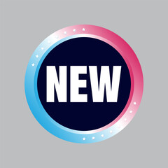 NEW holographic sticker. Universal holographic label for commerce. Vector illustration.