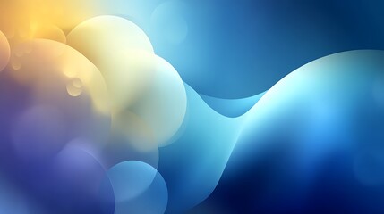 Blue academic abstract background with smooth gradient blank area and blurry circular elements for school presentation, university learning slide template, modern clean report layout design