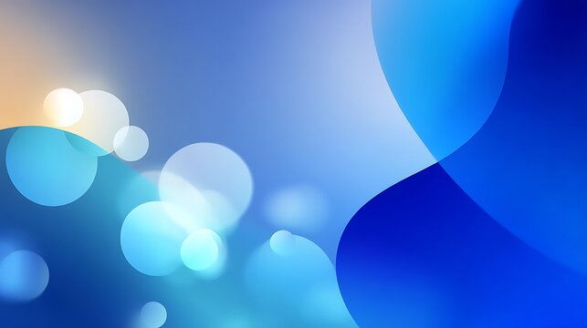 Clean academic blue background with soft blurry circular shapes and large smooth blank gradient space for education presentation, school course report, clean modern learning material layout