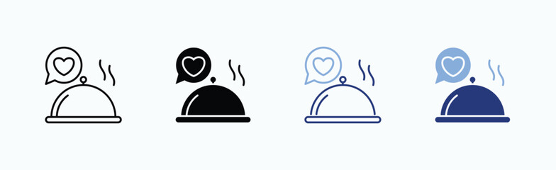 Food Icon Sheet Multiple Style Collection Isolated Vector