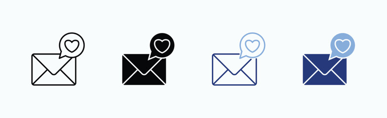 Letter Icon Sheet Multiple Style Collection Isolated Vector