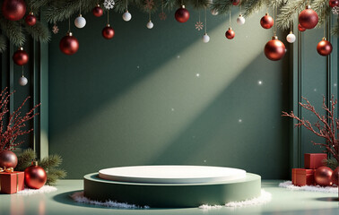 christmas background with baubles