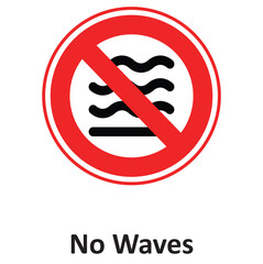  No Waves Vector icon which can easily modify or edit