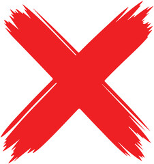 Obraz premium Red cross sign icon. X symbol. Red cross mark, NO sign vector design and illustration. 