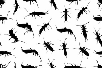 Insects set on white backgrou...
