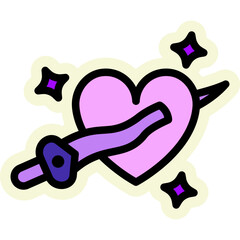 Curse Sticker Icon | Boho Magic and Celestial Elements for Spiritual and Halloween Designs