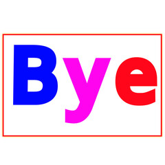 Bright & Colorful Bye Image – Stylish Multicolor Thank You Graphic Design for Social Media Posts, Greeting Cards, Status & Creative Projects