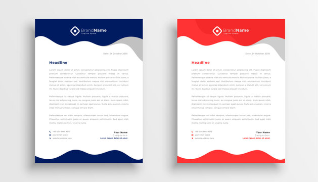 collection of corporate letterhead layout a business stationery