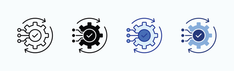 Operations icon sheet multiple style collection isolated vector