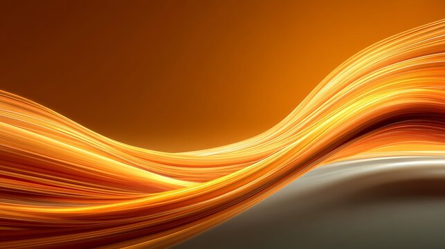 Lower right orange light streak waves with large smooth blank gradient above for energetic commercial background, modern business presentation, marketing template and corporate layout concept