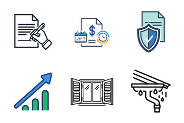 Skincare and Beauty Product Icons Set: Serum Dropper, Ampoule, Face Mask, Spray Bottle - Cosmetic Treatment Vector Collection