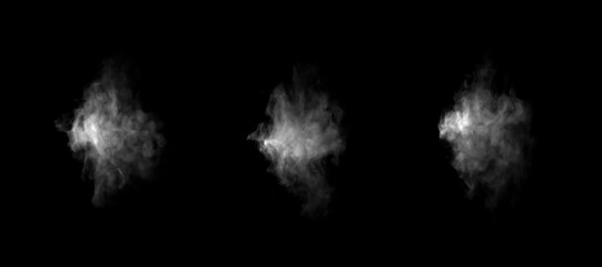 Realistic isolated smoke or fog texture on black background, perfect for digital compositing, photo editing, and cinematic visual effects. Ideal for atmosphere, mystery, or fantasy design.