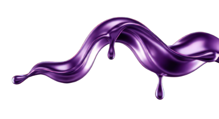 Elegant purple liquid splash with glossy sheen, perfect for modern designs, cosmetic ads, or adding a touch of luxury to your project, dynamic flow and vibrant color, captivating visuals