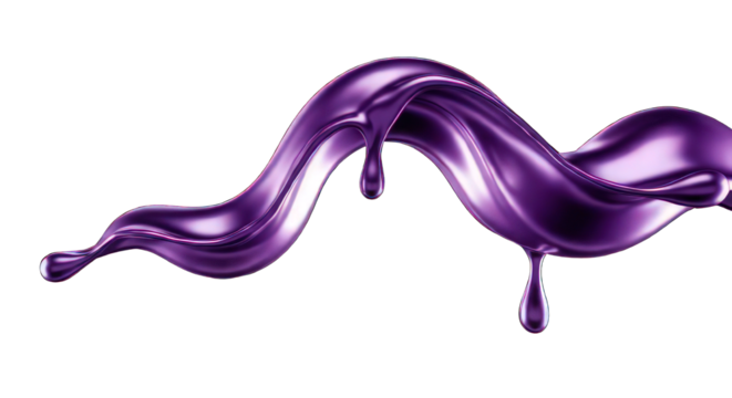 Elegant purple liquid splash with glossy sheen, perfect for modern designs, cosmetic ads, or adding a touch of luxury to your project, dynamic flow and vibrant color, captivating visuals