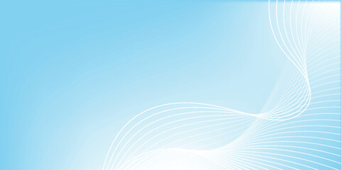 Blue and white gradient abstract background with modern and futuristic wavy line digital elements. Simple curved wavy line design for covers, banners, presentations, and certificates. EPS. 2