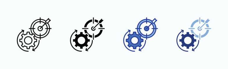 Effective icon sheet multiple style collection isolated vector