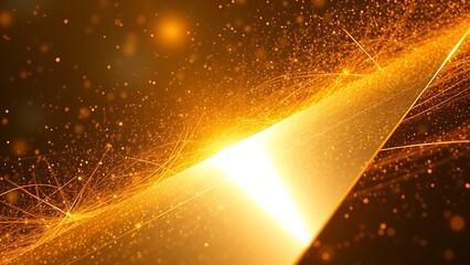 updraft. Thin metal sheets lifted by celestial golden photonic winds in space. product launch decks, UI/UX mockups, designed for product launches and innovation pitches, used by teachers.