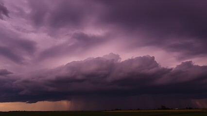 midgard. Dark purple storm clouds gathering before rainfall, dramatic sky formation, natural weather phenomenon. travel magazines, destination branding, designed for travel destination branding.