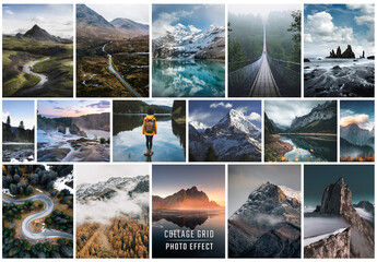 Photo Collage Mood Board Mockup