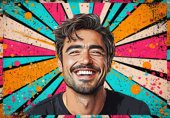 Pop Art Comic Book Photo Effect Mockup