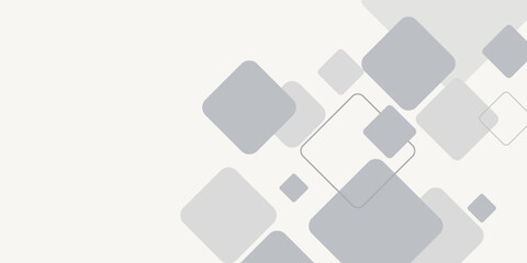 3D white geometric background overlapping layers on bright space with round rhombus effect decoration