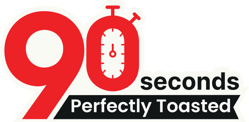 90 Seconds Perfectly Toasted Logo Design